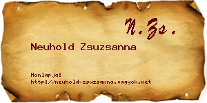 Neuhold Zsuzsanna névjegykártya